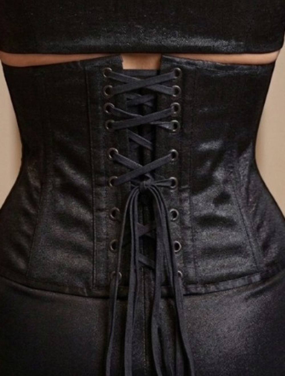 Lace Embrace Atelier Ready To Wear Cincher Black Corset  (Size 28) Steampunk